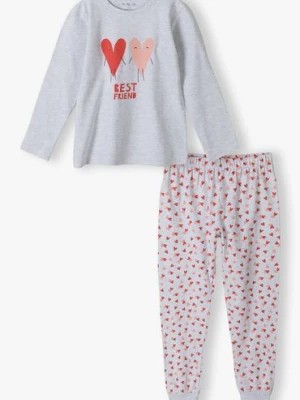 Zdjęcie produktu Piżama dla dziewczynki w serduszka z długim rękawem 5.10.15.