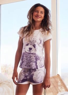 Zdjęcie produktu Piżama dziewczęca z krótkimi spodenkami (2 części) bonprix