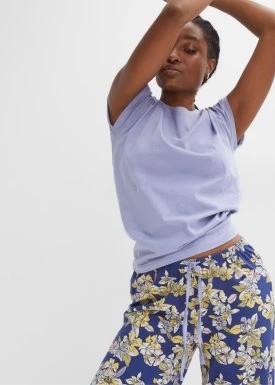 Zdjęcie produktu Piżama z szerokimi spodniami bonprix