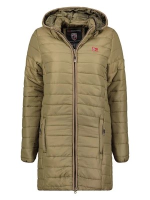 Zdjęcie produktu Geographical Norway Płaszcz pikowany "Atika" w kolorze khaki rozmiar: 164