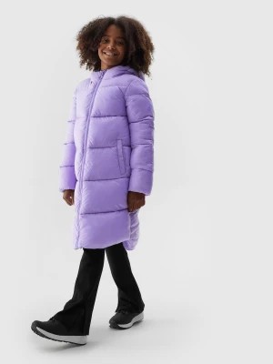 Zdjęcie produktu Płaszcz puchowy pikowany dziewczęcy - fioletowy 4F