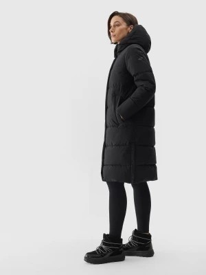 Zdjęcie produktu Płaszcz zimowy puchowy pikowany z wypełnieniem syntetycznym damski - czarny 4F
