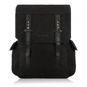 Zdjęcie produktu Męski plecak skóra wegańska na laptopa włoski czarny Merg
