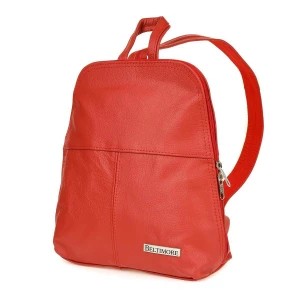 Zdjęcie produktu Plecak skórzany czerwona torebka elegancka poręczna Beltimore czerwony Merg