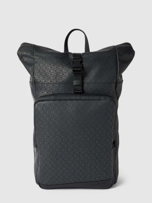 Zdjęcie produktu Plecak ze wzorem z logo na całej powierzchni model ‘RUBBERIZED’ CK Calvin Klein
