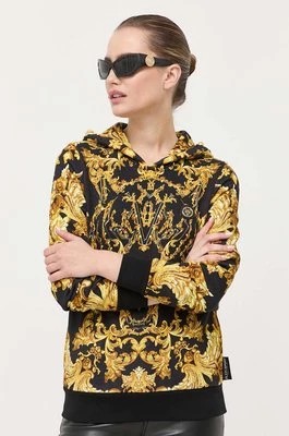 Zdjęcie produktu PLEIN SPORT bluza damska kolor czarny z kapturem wzorzysta