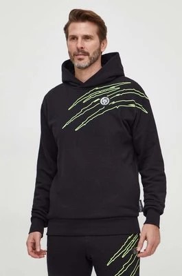 Zdjęcie produktu PLEIN SPORT bluza męska kolor czarny z kapturem z nadrukiem