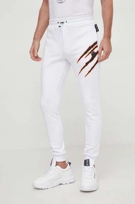 Zdjęcie produktu PLEIN SPORT spodnie dresowe kolor biały z nadrukiem