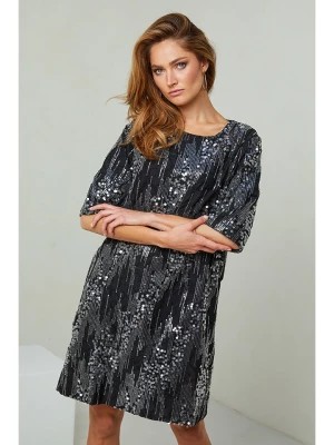 Zdjęcie produktu Plume Sukienka "Garella" w kolorze srebrno-czarnym rozmiar: L