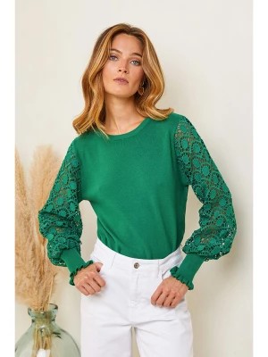 Zdjęcie produktu Plume Sweter "Aaron" w kolorze zielonym rozmiar: L