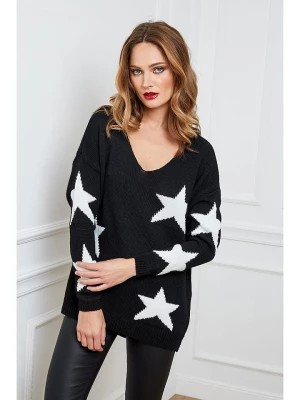 Zdjęcie produktu Plume Sweter "Tami" w kolorze czarno-białym rozmiar: 38