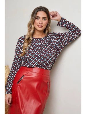 Zdjęcie produktu Plus Size Company Bluzka "Acoza" w kolorze granatowo-czerwonym rozmiar: 50