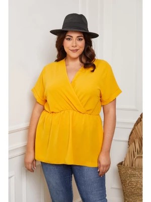 Zdjęcie produktu Plus Size Company Bluzka "Bibaz" w kolorze musztardowym rozmiar: 50