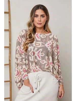 Zdjęcie produktu Plus Size Company Bluzka "Dzeus" w kolorze karmelowo-kremowym rozmiar: 44