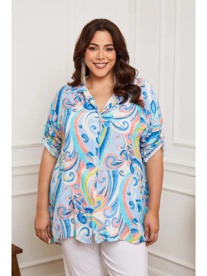 Zdjęcie produktu Plus Size Company Bluzka "Souka" w kolorze błękitnym rozmiar: 44