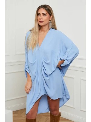 Zdjęcie produktu Plus Size Company Sukienka "Fanta" w kolorze błękitnym rozmiar: 50
