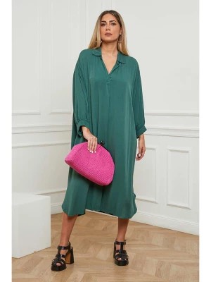 Zdjęcie produktu Plus Size Company Sukienka "Jacob" w kolorze zielonym rozmiar: 46