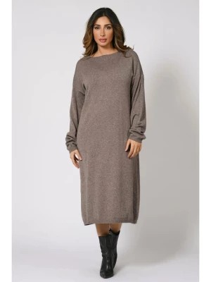 Zdjęcie produktu Plus Size Company Sukienka "Jorel" w kolorze szarobrązowym rozmiar: 44