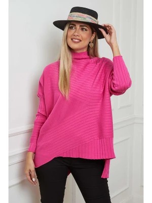 Zdjęcie produktu Plus Size Company Sweter "Bastos" w kolorze różowym rozmiar: 46