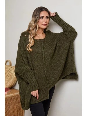 Zdjęcie produktu Plus Size Company Sweter "Cluz" w kolorze khaki rozmiar: 50