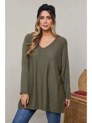 Zdjęcie produktu Plus Size Company Sweter "Daliah" w kolorze khaki rozmiar: 48