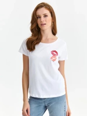 Zdjęcie produktu T-shirt o luźnym kroju z motywem ust TOP SECRET