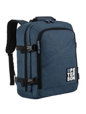 Zdjęcie produktu Podróżny, wodoodporny plecak z poliestru z miejscem na laptopa - Peterson niebieski