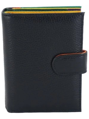 Zdjęcie produktu Pojemny kolorowy portfel damski skórzany - Czarny Merg