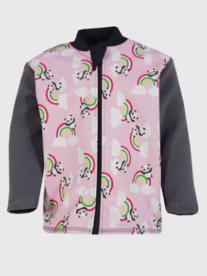 Zdjęcie produktu Polar Fleece And Softshell Panda And Rainbows Pink Jacket iELM