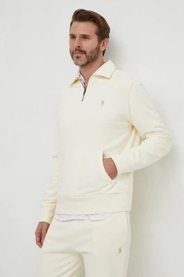 Zdjęcie produktu Polo Ralph Lauren bluza bawełniana męska kolor beżowy gładka