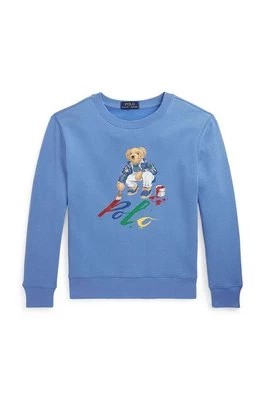 Zdjęcie produktu Polo Ralph Lauren bluza dziecięca kolor niebieski z nadrukiem