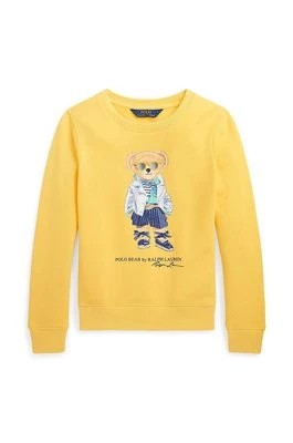 Zdjęcie produktu Polo Ralph Lauren bluza dziecięca kolor żółty z nadrukiem