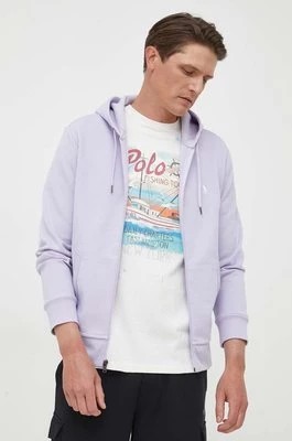 Zdjęcie produktu Polo Ralph Lauren bluza męska kolor fioletowy z kapturem gładka