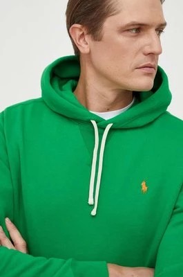 Zdjęcie produktu Polo Ralph Lauren bluza męska kolor zielony z kapturem gładka