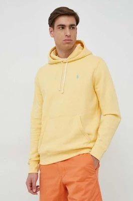 Zdjęcie produktu Polo Ralph Lauren bluza męska kolor żółty z kapturem gładka