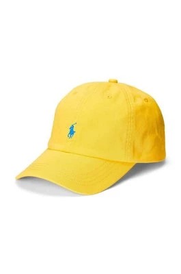 Zdjęcie produktu Polo Ralph Lauren czapka bawełniana dziecięca 323785653033 kolor żółty gładka
