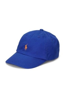 Zdjęcie produktu Polo Ralph Lauren czapka z daszkiem bawełniana dziecięca kolor niebieski gładka