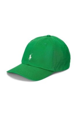Zdjęcie produktu Polo Ralph Lauren czapka z daszkiem bawełniana dziecięca kolor zielony gładka