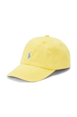 Zdjęcie produktu Polo Ralph Lauren czapka z daszkiem bawełniana dziecięca kolor żółty gładka