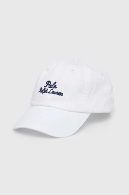 Zdjęcie produktu Polo Ralph Lauren czapka z daszkiem bawełniana kolor biały z aplikacją 211949924