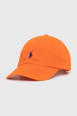 Zdjęcie produktu Polo Ralph Lauren czapka z daszkiem bawełniana kolor pomarańczowy gładka 211912843