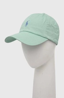 Zdjęcie produktu Polo Ralph Lauren czapka z daszkiem bawełniana kolor zielony gładka 211912843