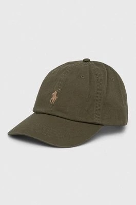 Zdjęcie produktu Polo Ralph Lauren czapka z daszkiem bawełniana kolor zielony gładka 211912843