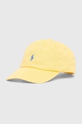 Zdjęcie produktu Polo Ralph Lauren czapka z daszkiem bawełniana kolor żółty gładka 211912843