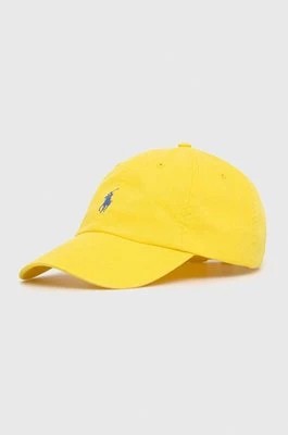 Zdjęcie produktu Polo Ralph Lauren czapka z daszkiem bawełniana kolor żółty z aplikacją