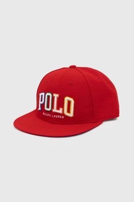 Zdjęcie produktu Polo Ralph Lauren czapka z daszkiem kolor czerwony z aplikacją