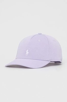 Zdjęcie produktu Polo Ralph Lauren czapka z daszkiem kolor fioletowy gładka