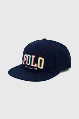 Zdjęcie produktu Polo Ralph Lauren czapka z daszkiem kolor granatowy z aplikacją