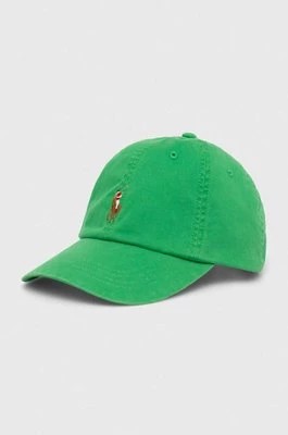 Zdjęcie produktu Polo Ralph Lauren czapka z daszkiem kolor zielony gładka
