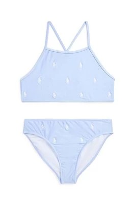 Zdjęcie produktu Polo Ralph Lauren dwuczęściowy strój kąpielowy dziecięcy kolor niebieski